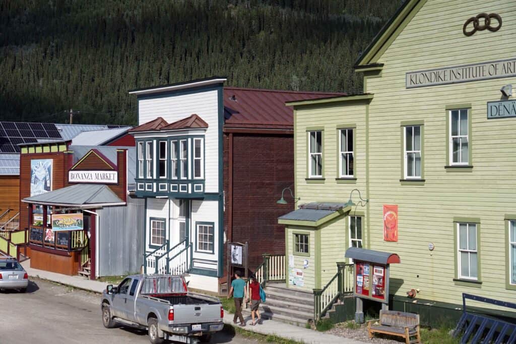 Heritage buildings line the streets of Dawson City