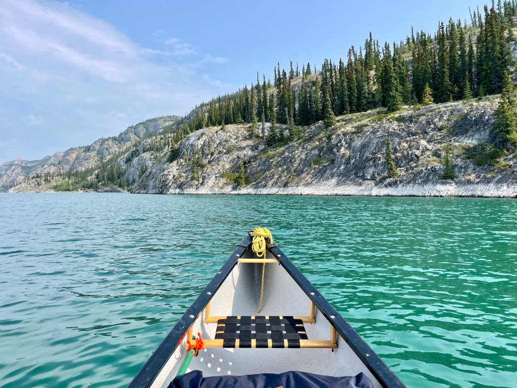Clear boreal lakes surround Watson Lake